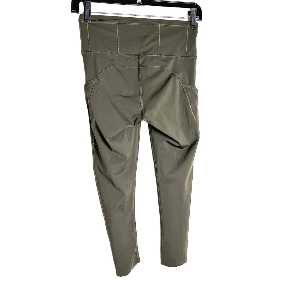 Lululemon Fast and Free Crop II 19" Non-Reflective in Dark Olive 6 - Picture 4 of 7